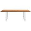 vidaXL Dining Table Light brown Solid oak wood, powder-coated steel Large