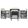 vidaXL Garden Dining Set 5 pcs Beige poly rattan