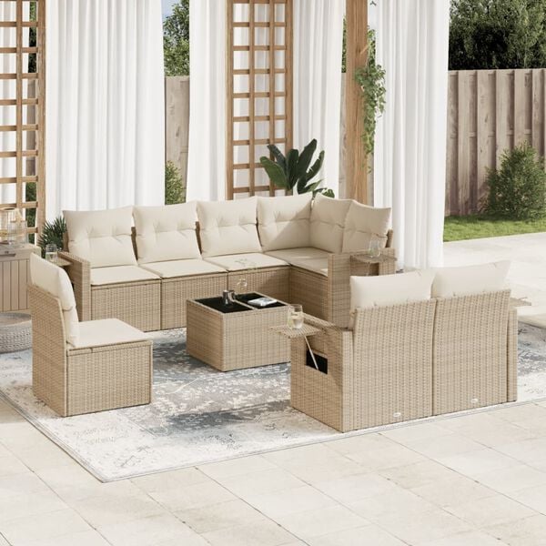 vidaXL Garden Sofa Set Beige