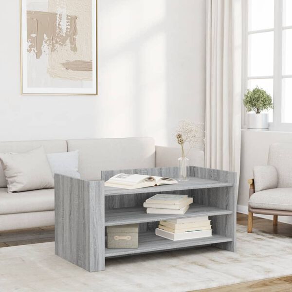 vidaXL Coffee Table Grey Sonoma Engineered Wood 39.4 in Coffee Table