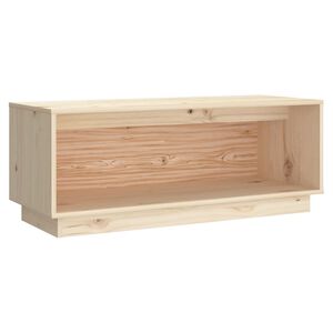 vidaXL TV Cabinet Natural Pine Solid Pine Wood Compact TV Cabinet