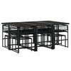 vidaXL Garden Dining Set Black