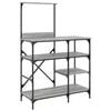 vidaXL Baker's Rack Gray Sonoma 35.4"x15.7"x52" Engineered Wood and Metal
