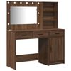 vidaXL Dressing Table 2 pcs Brown 78.5 x 41 x 135 cm Engineered wood
