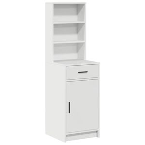 vidaXL Highboard White 15.75 x 15.94 x 53.15 in Engineered Wood