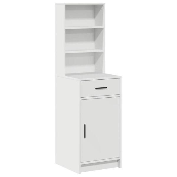 vidaXL Highboard White 15.75 x 15.94 x 53.15 in Engineered Wood