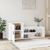 vidaXL Shoe Cabinet High gloss white Engineered wood Medium Shoe Cabinet
