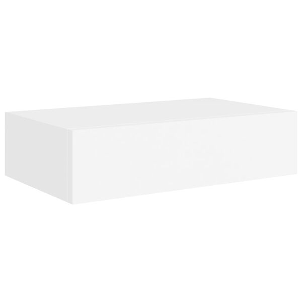 vidaXL Wall-mounted Drawer Shelf White 40x23,5x3.9 " MDF