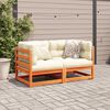 vidaXL Garden Sofa Set Wax Brown Solid Pine Wood Medium Modular