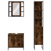 vidaXL Bathroom Cabinet Set Smoked oak Engineered wood Standard