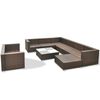 vidaXL Outdoor Furniture Set Brown, Cream White