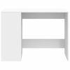 vidaXL Desk White Engineered Wood Medium Desk Rectangular Modern