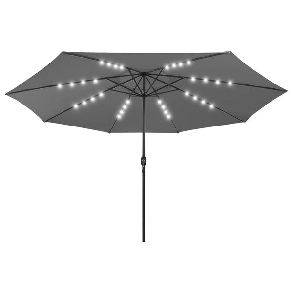 vidaXL Garden Parasol Anthracite Fabric (100% polyester), metal Large