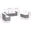 vidaXL Garden Sofa Set Beige PE Rattan, Powder-Coated Steel Large