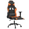 vidaXL Gaming Chair Black and Orange Faux leather, metal, plywood, foam