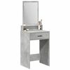 vidaXL Dressing Table Concrete Grey 19.69 x 16.14 x 55.12 in