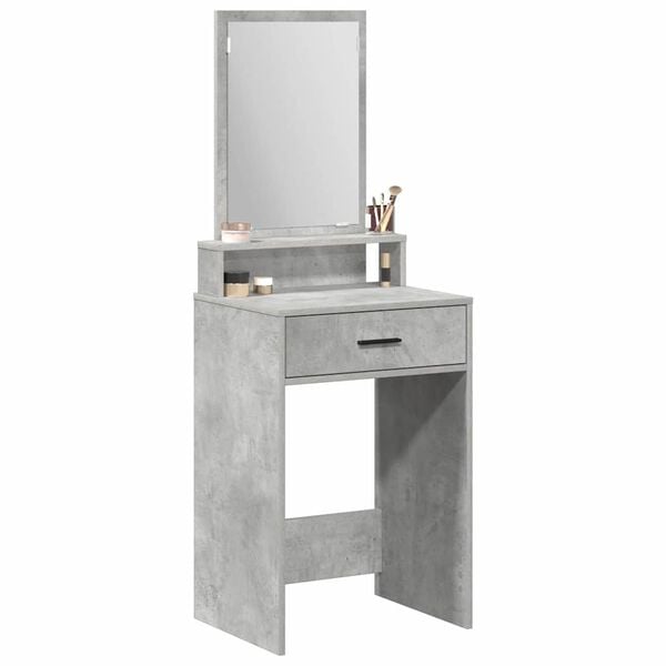 vidaXL Dressing Table Concrete Grey 19.69 x 16.14 x 55.12 in