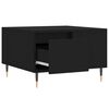 vidaXL Coffee Table Black Engineered Wood, Metal 21.7x21.7x14.4 in