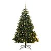 vidaXL Artificial Hinged Christmas Tree 300 LEDs & Ball Set 82.7"