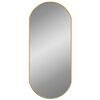 vidaXL Wall Mirror Gold Glass 31.5 in x 13.8 in Decorative Inlays