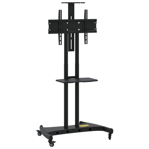 vidaXL TV Stand on Wheels 32-70 Inch Screen Max VESA 23.62x15.75" 132.3 lb