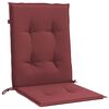 vidaXL Lowback Chair Cushion Set of 6 Melange Wine Red 100% Polyester