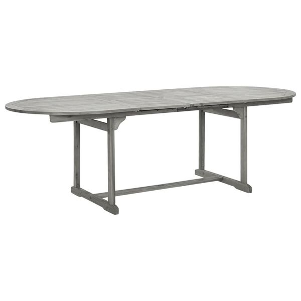 vidaXL Garden Table Grey with a grey wash finish Solid acacia wood