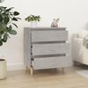 vidaXL Sideboard Concrete grey Engineered wood, solid eucalyptus wood