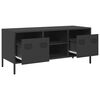 vidaXL TV Cabinet Black Cold-rolled steel 39.8 x 15.4 x 17.1 in