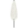 vidaXL Garden Parasol White 100% polyester, powder-coated steel, straw