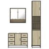 vidaXL Bathroom Furniture Set Sonoma Oak Engineered wood, metal, glass