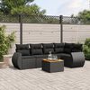 vidaXL Garden Sofa Set Black