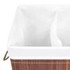 vidaXL Bamboo Laundry Basket with 2 Sections Brown 26.4 gal