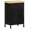 vidaXL Sideboard Rough mango wood with a natural finish and black iron