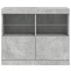 vidaXL Sideboard Concrete grey Engineered wood, glass Medium Sideboard