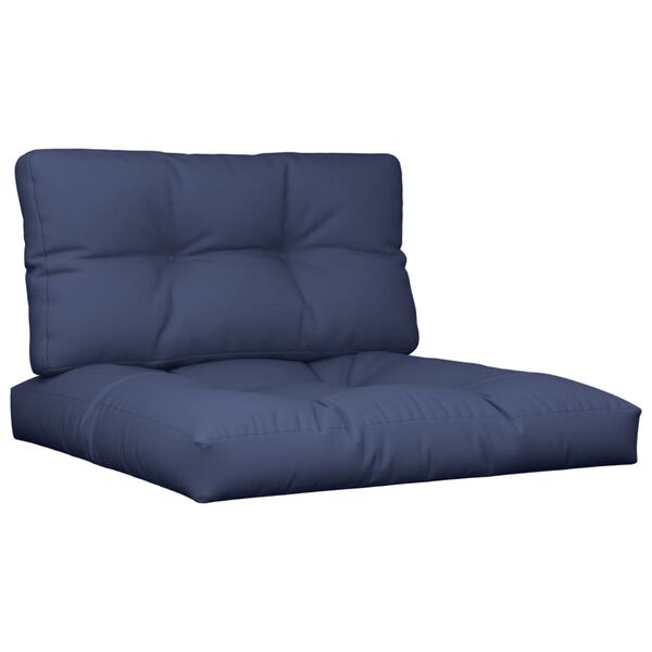 vidaXL Pallet Cushion Set Navy Blue 27.6"x15.7"x4.7" Fabric