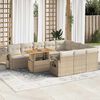 vidaXL Garden Sofa Set Beige