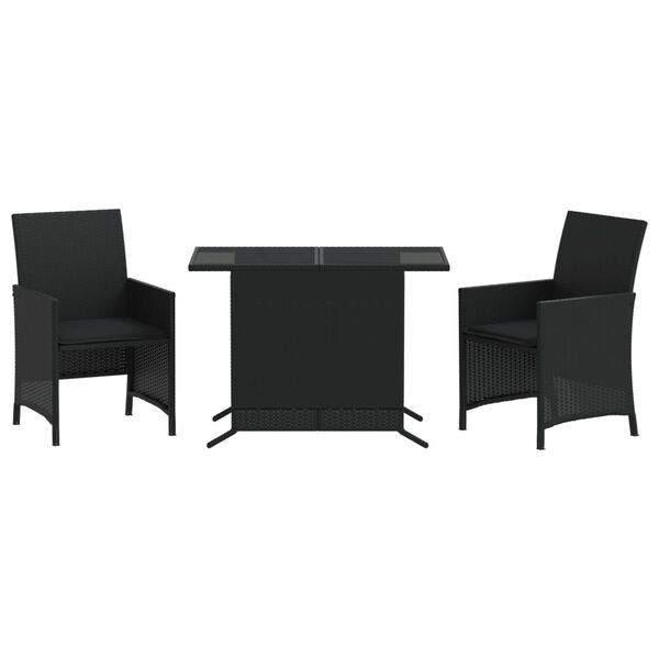 vidaXL Bistro Set Black