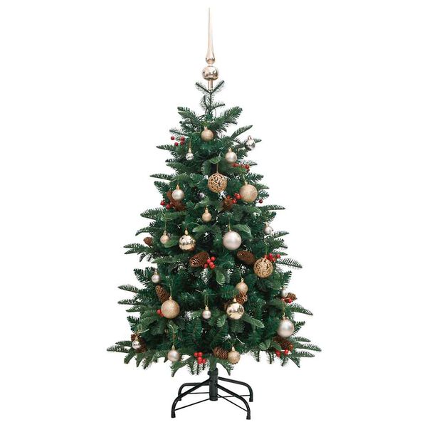 vidaXL Artificial Hinged Christmas Tree 150 LEDs & Ball Set 59.1"