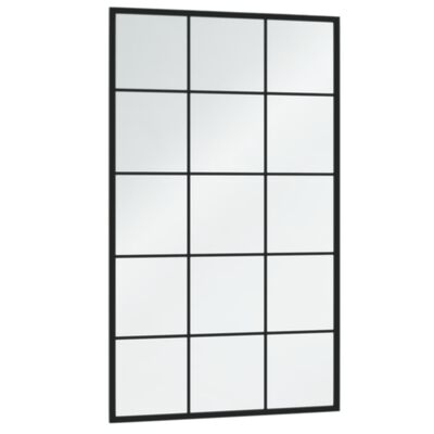 vidaXL Wall Mirror Black 39.4"x23.6" Metal