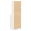 vidaXL Bedside Cabinet White Engineered wood Extra Tall Bedside Cabinet