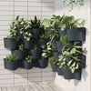 vidaXL Garden Plant Set Anthracite Polypropylene Large