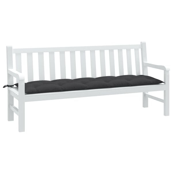 vidaXL Garden Bench Cushion Melange Anthracite Fabric (100% polyester)