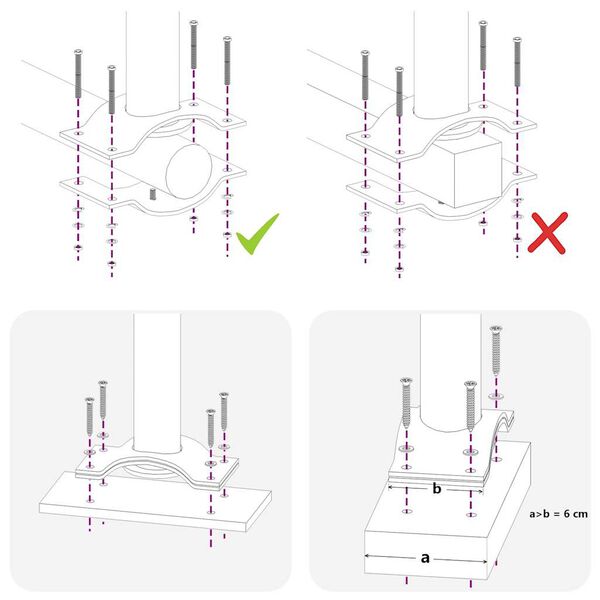 vidaXL Side Awning Black fabric, Grey steel frame
