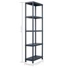 vidaXL Storage Shelf Racks 2 pcs Black 275.6 lb 23.6"x11.8"x70.9" Plastic