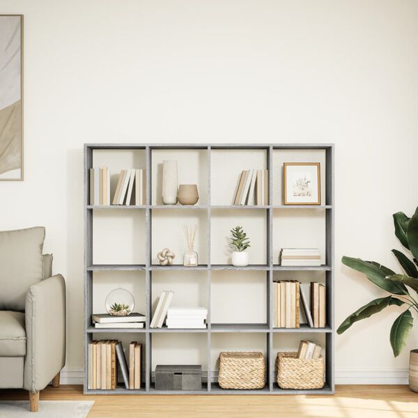 vidaXL Book Cabinet Grey Sonoma Engineered wood Medium Book Cabinet