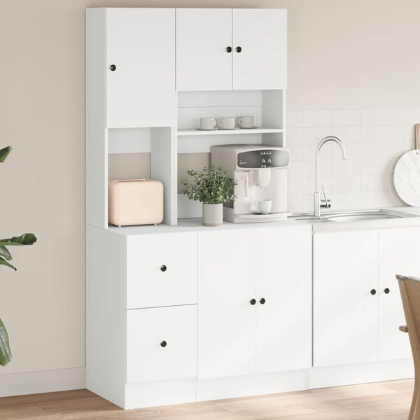 vidaXL Kitchen Cabinet White 37.4"x19.7"x70.9" Engineered Wood