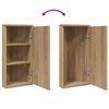 vidaXL Corner Bathroom Mirror Cabinet Oak