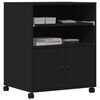 vidaXL Printer Stand with Wheels Black 23.6"x18.9"x29.1"
