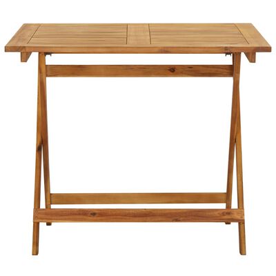 vidaXL Folding Patio Table 35.4"x35.4"x29.5" Solid Acacia Wood